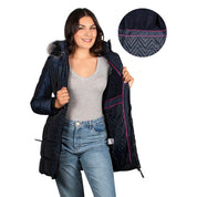 Chamarra Puffer Larga para Mujer con Gorro y Detalle de Pelo | Greenlander - Greenlander