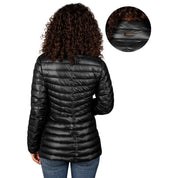 Chamarra Reversible Acolchada de Pluma para Mujer con Botones y Bolsillos | Greenlander - Greenlander