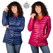 Chamarra Reversible Acolchada de Pluma para Mujer con Botones y Bolsillos | Greenlander - Greenlander