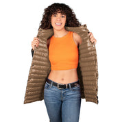 Chamarra Reversible Acolchada de Pluma para Mujer con Botones y Bolsillos | Greenlander - Greenlander