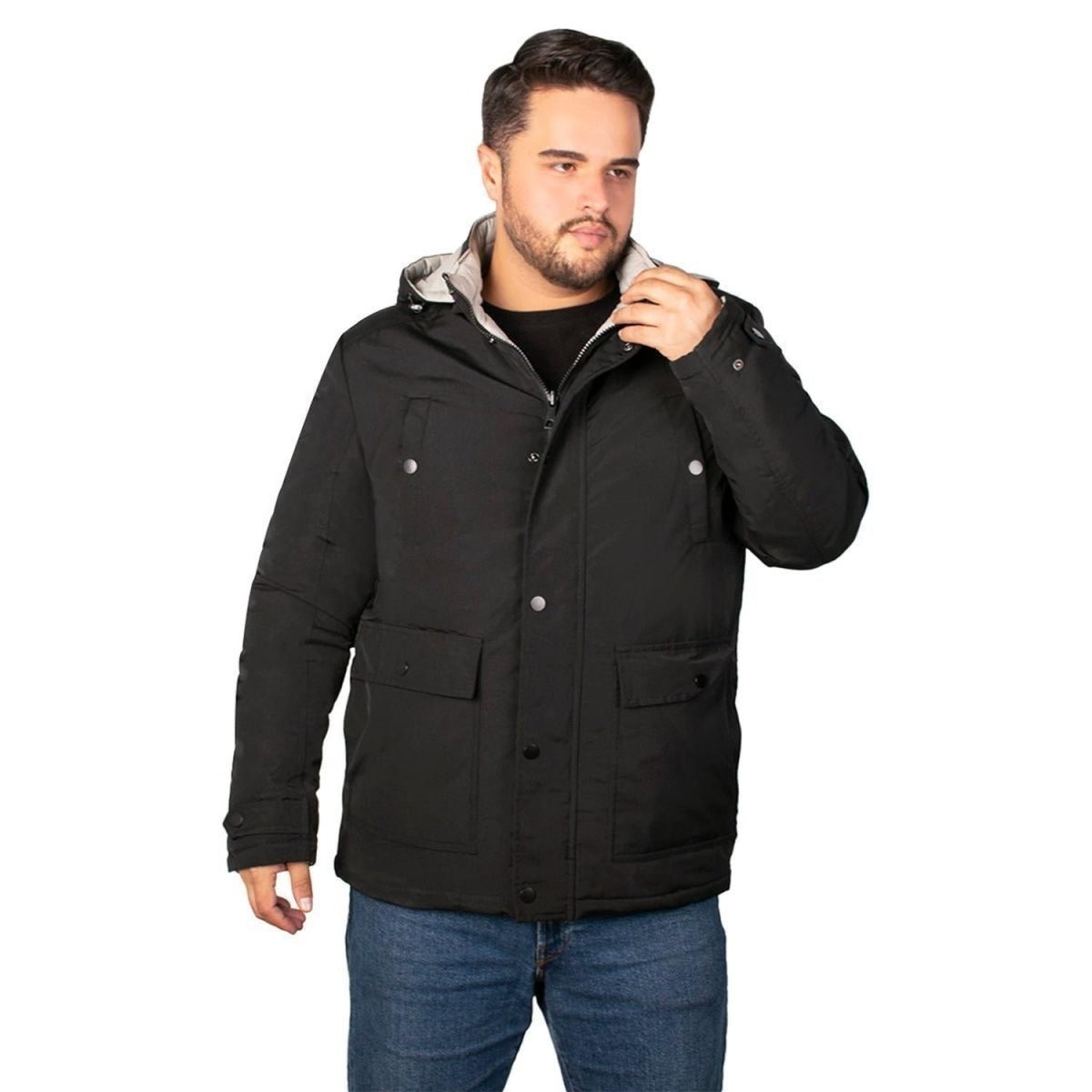 Chamarra Reversible con Capucha Desmontable Greenlander Hombre Plus Size - Greenlander