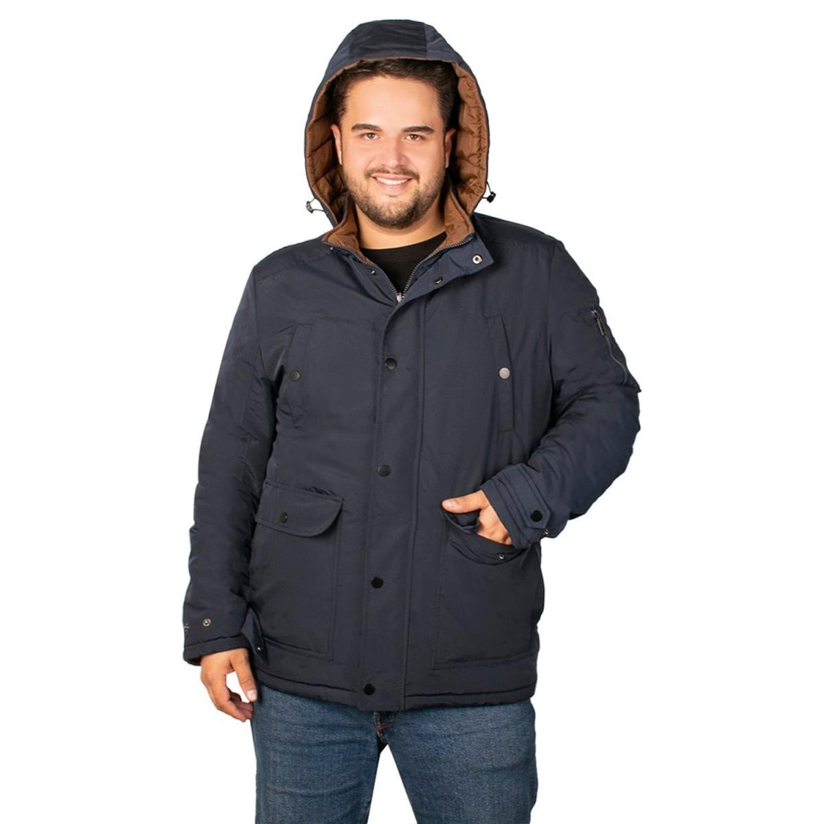 Chamarra Reversible con Capucha Desmontable Greenlander Hombre Plus Size - Greenlander