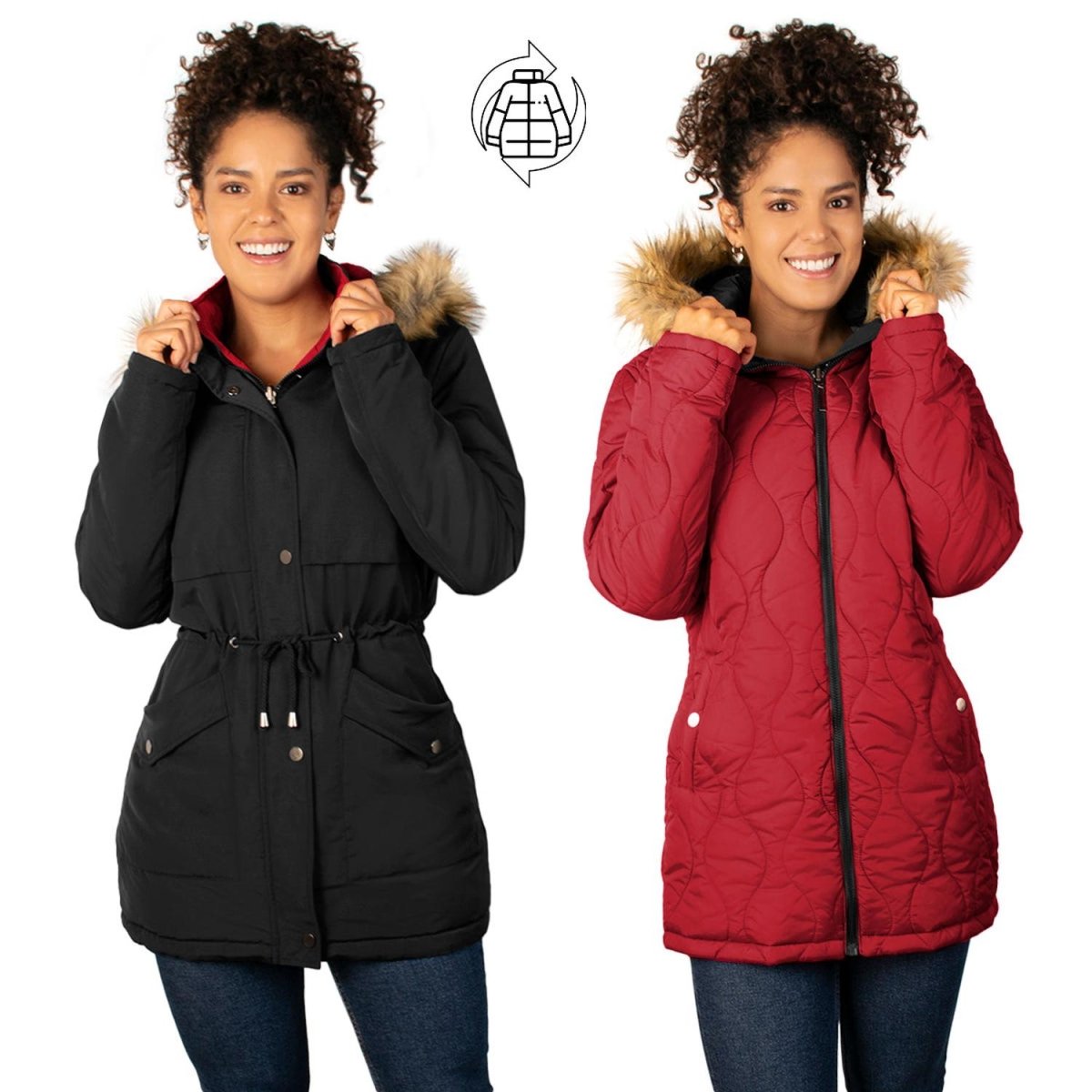 Chamarra Reversible con Capucha Mujer - Greenlander