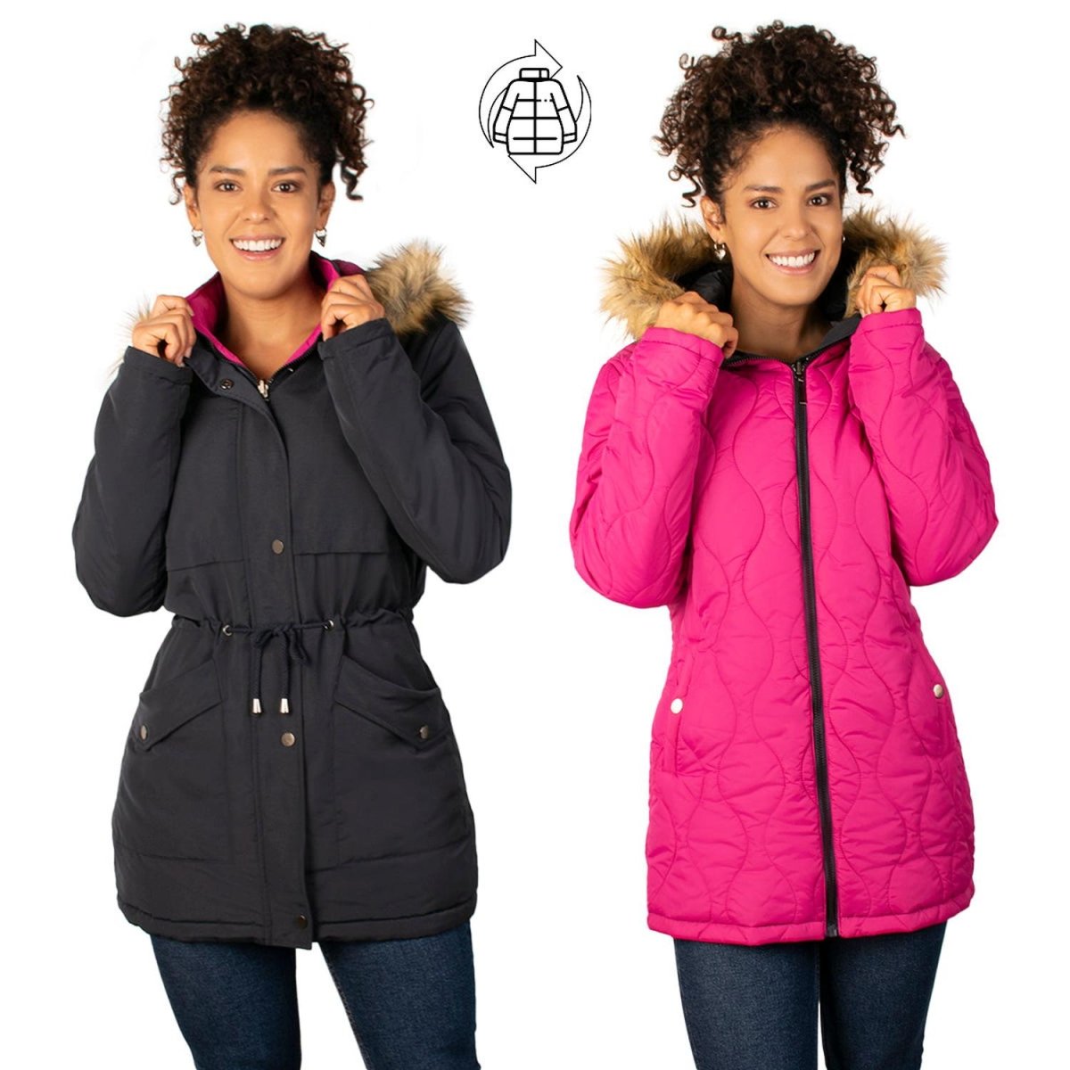 Chamarra Reversible con Capucha Mujer - Greenlander
