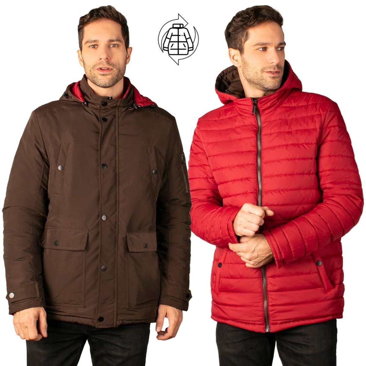 Chamarra Reversible con Gorro Desmontable Greenlander Hombre - Greenlander