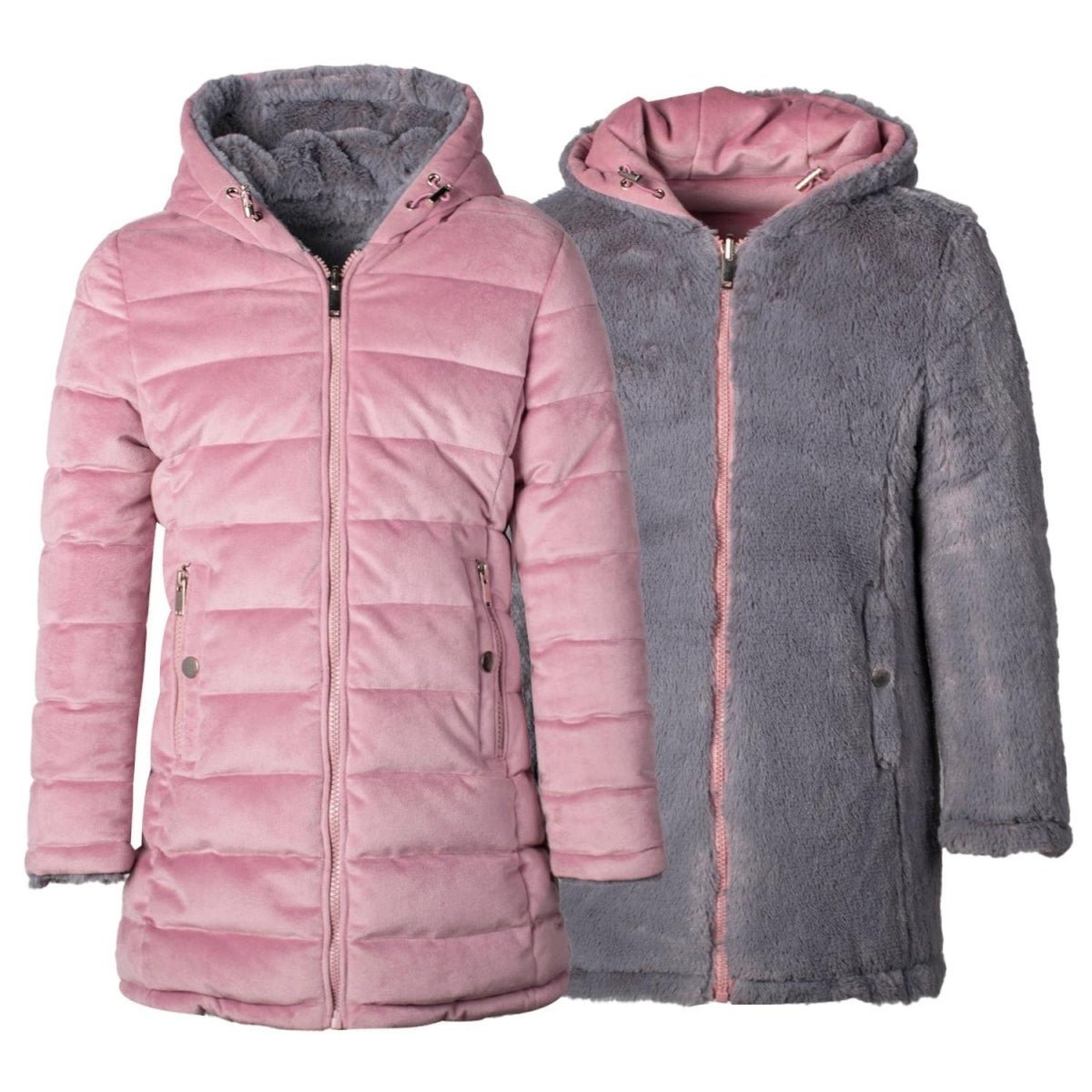 Chamarra Reversible Con Gorro Fur Niña - Greenlander