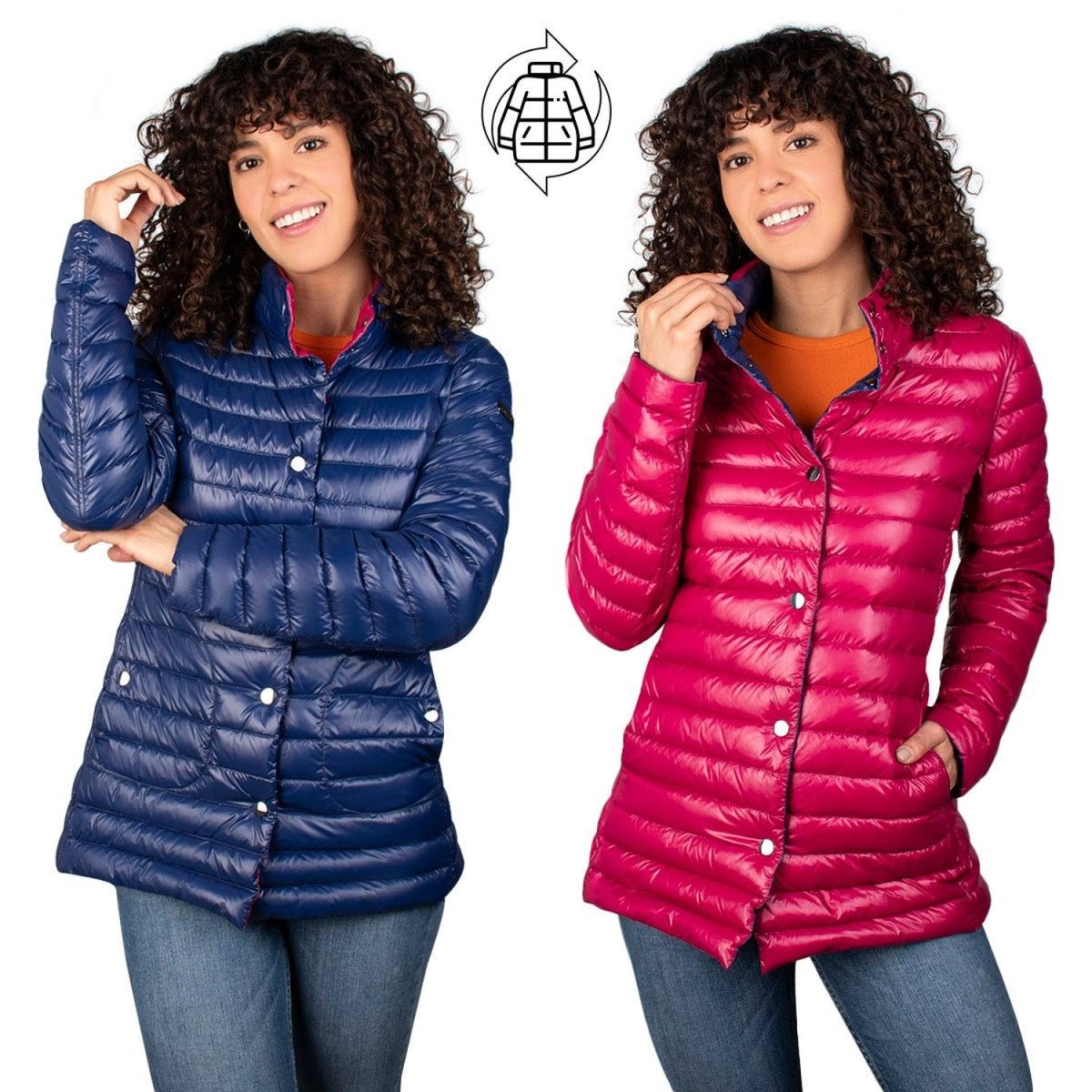 Chamarra Reversible De Pluma Mujer - Greenlander