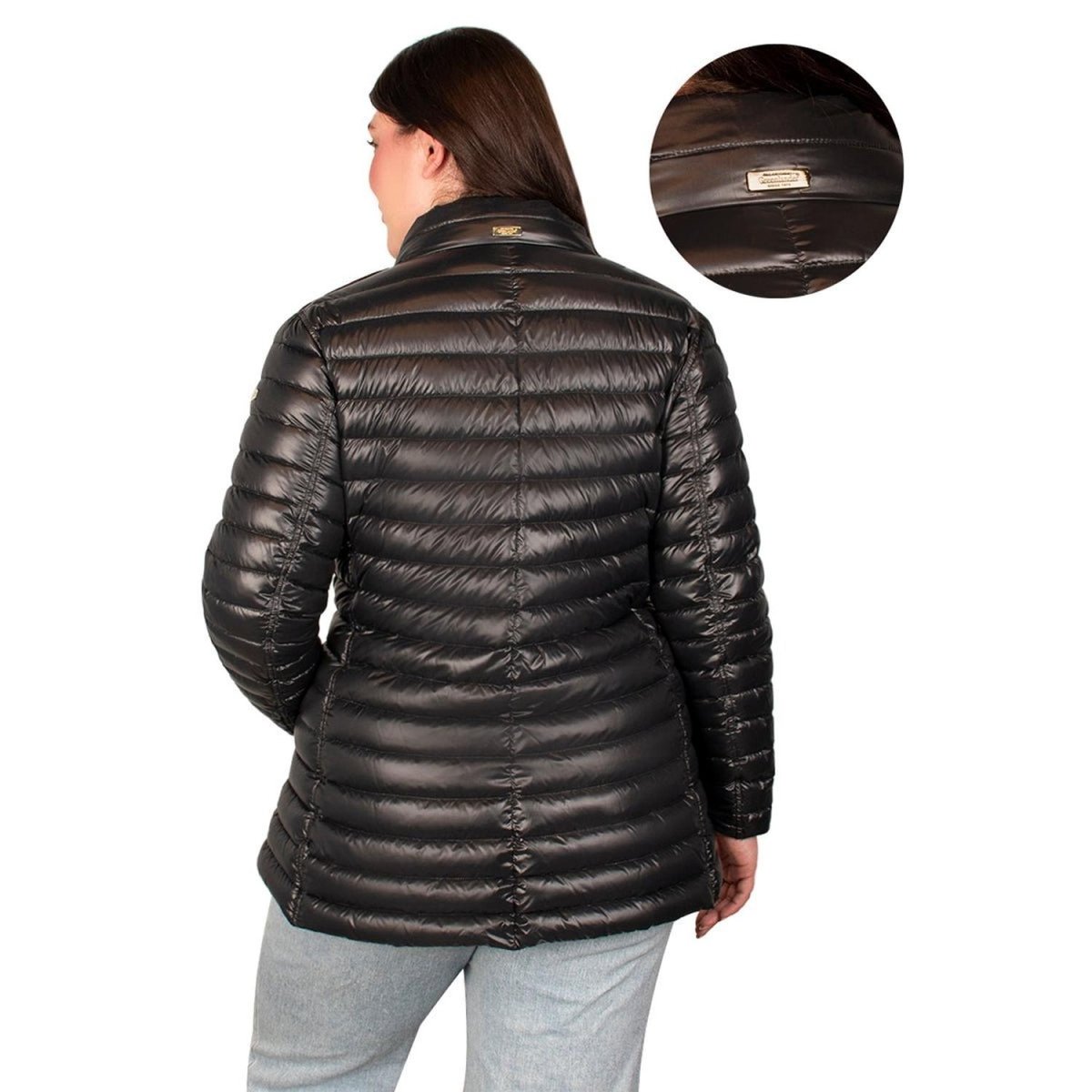 Chamarra Reversible De Pluma Mujer Plus Size - Greenlander
