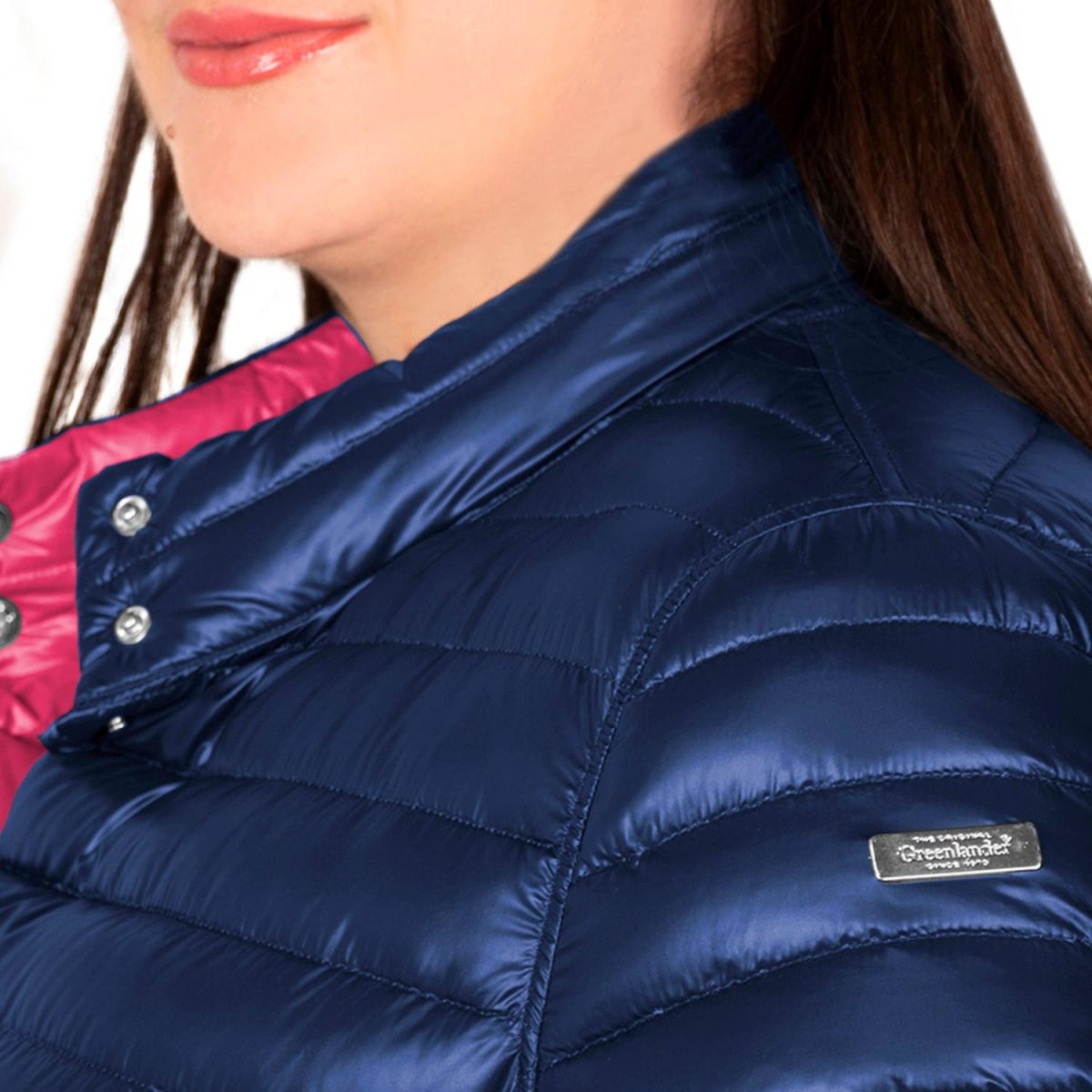 Chamarra Reversible De Pluma Mujer Plus Size - Greenlander