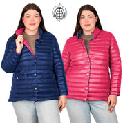 Chamarra Reversible De Pluma Mujer Plus Size - Greenlander