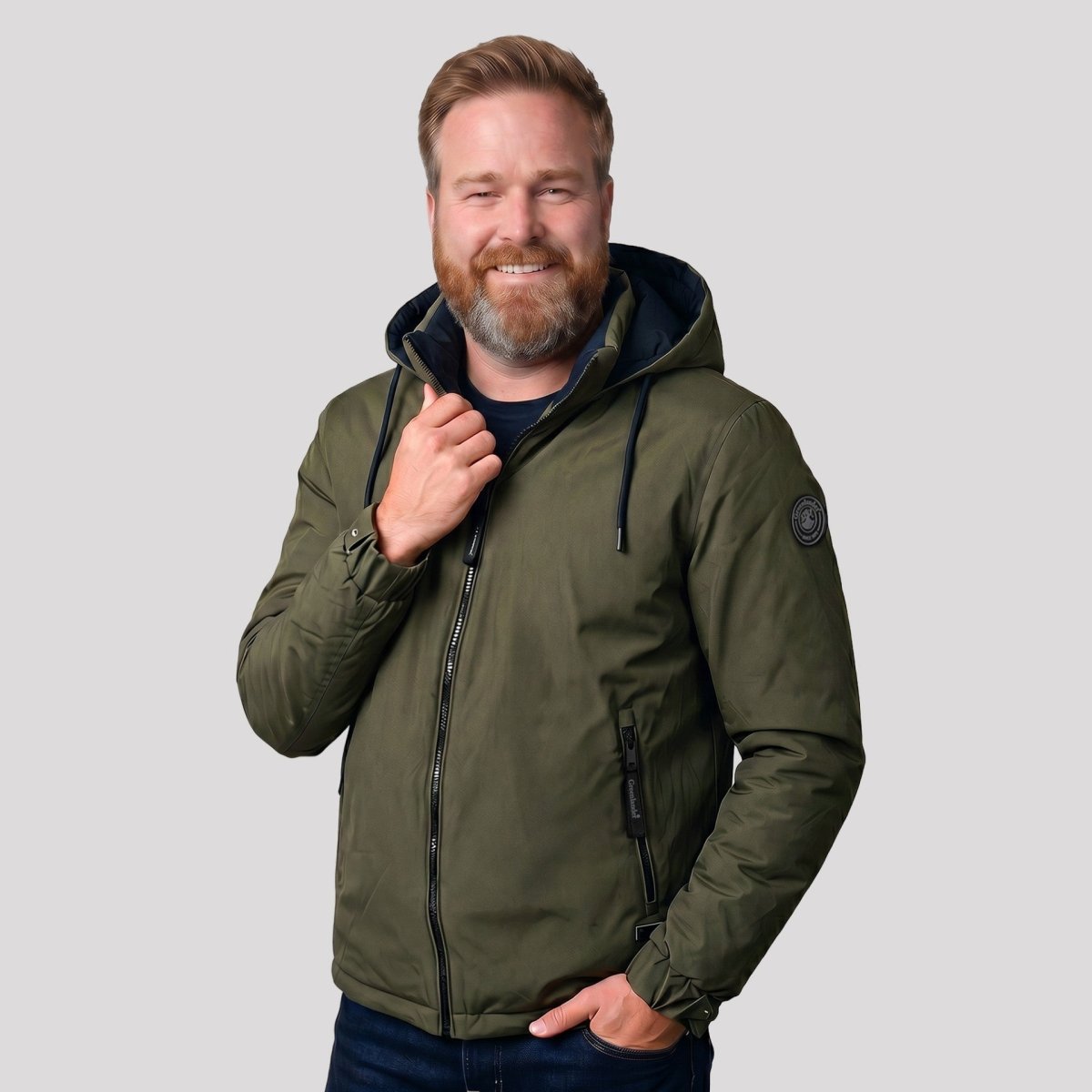 Chamarra Reversible Doble Vista Plus Size para Hombre con Capucha | Greenlander - Greenlander