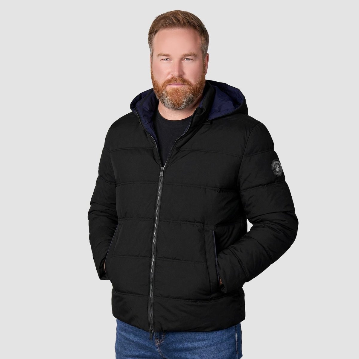 Chamarra reversible plus size para hombre con capucha Greenlander - Greenlander