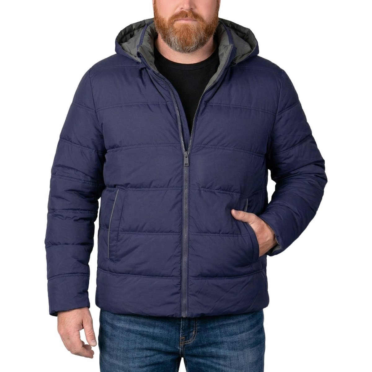 Chamarra reversible plus size para hombre con capucha Greenlander - Greenlander