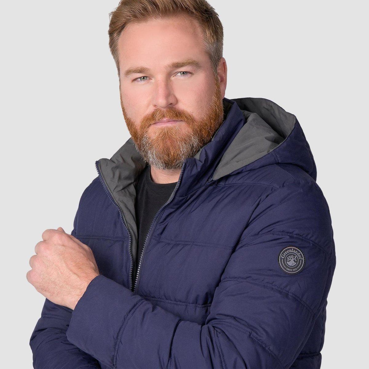 Chamarra reversible plus size para hombre con capucha Greenlander - Greenlander