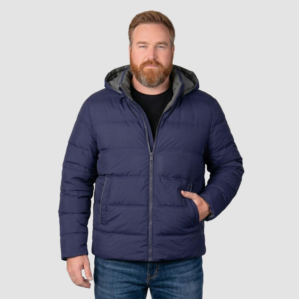 Chamarra reversible plus size para hombre con capucha Greenlander - Greenlander
