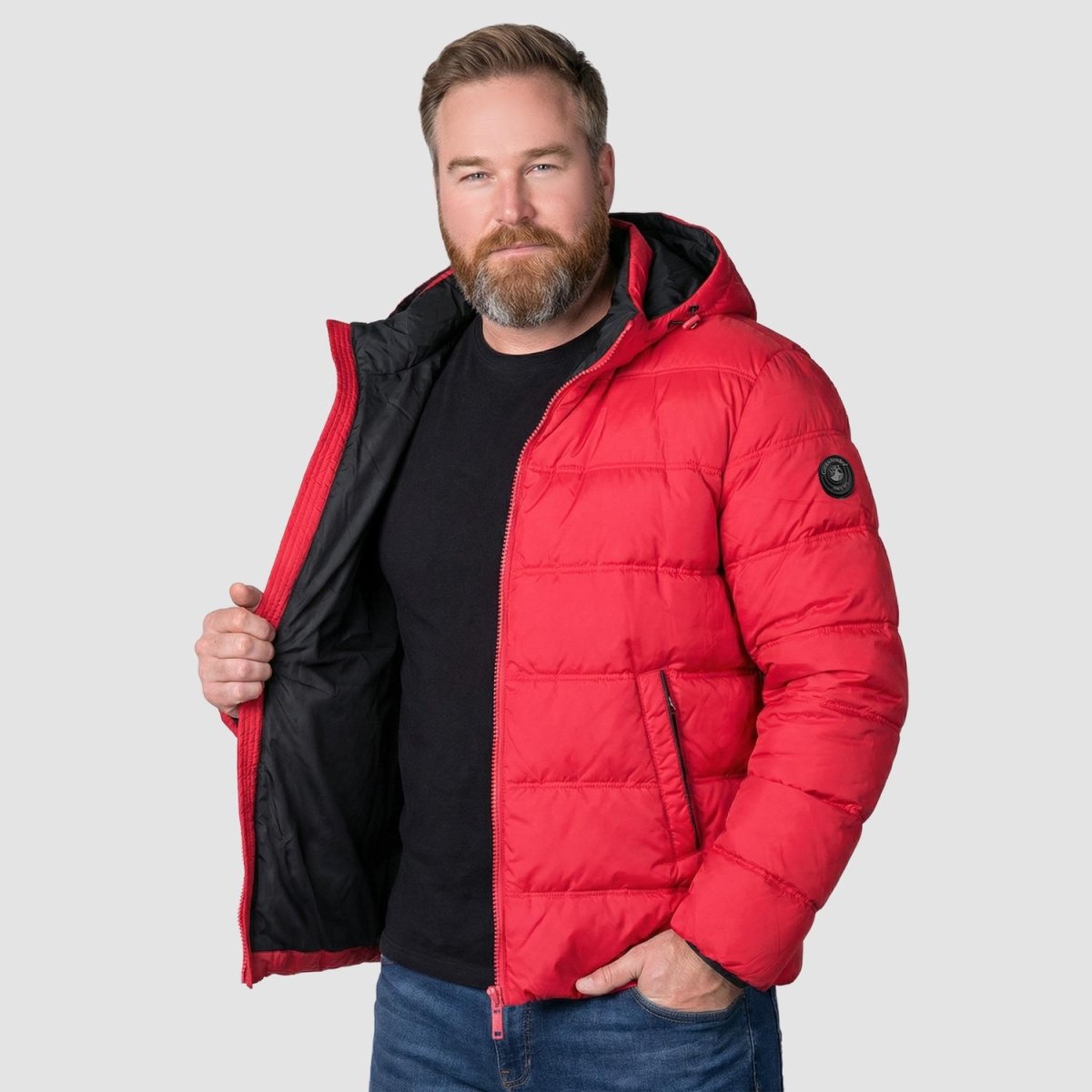 Chamarra reversible plus size para hombre con capucha Greenlander - Greenlander