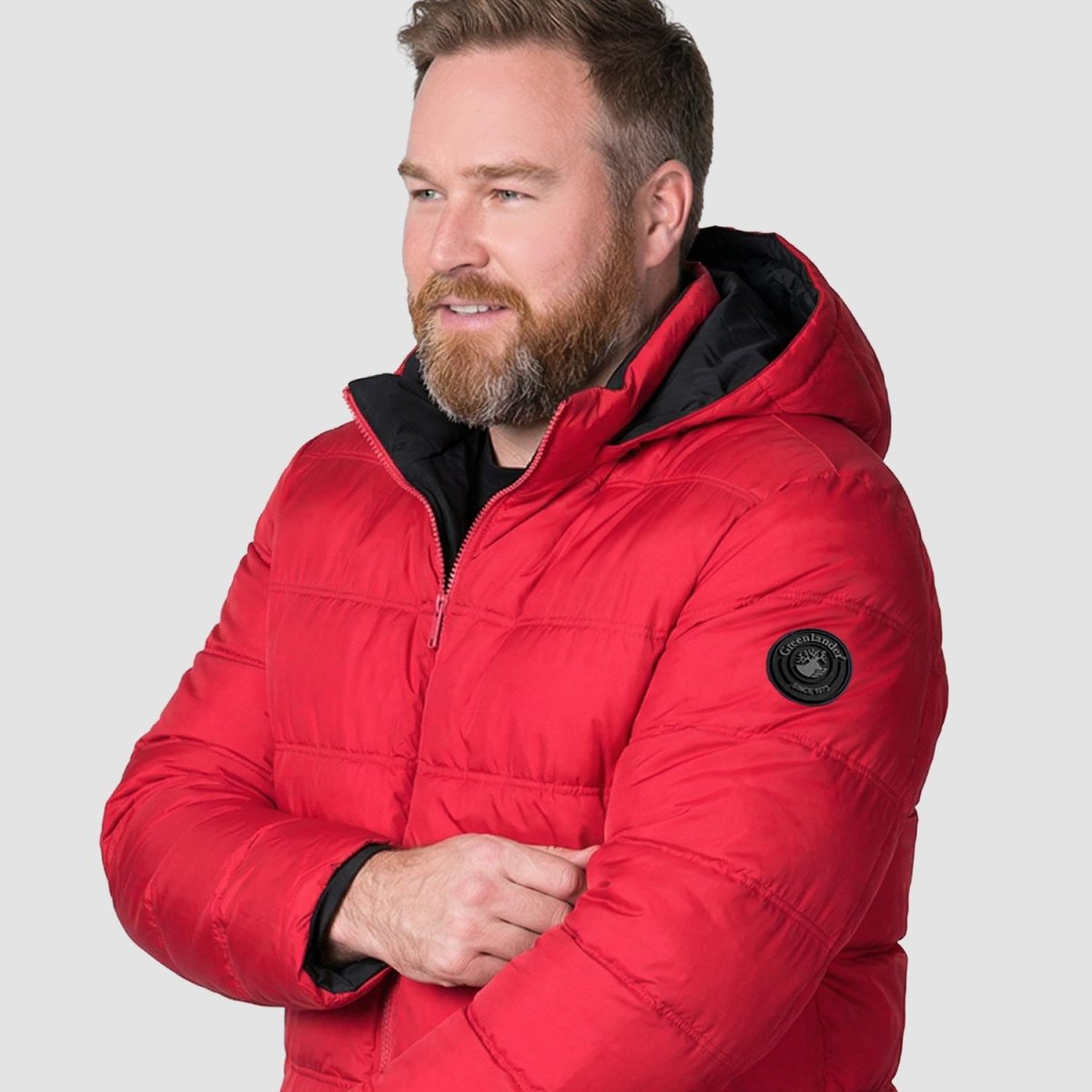 Chamarra reversible plus size para hombre con capucha Greenlander - Greenlander