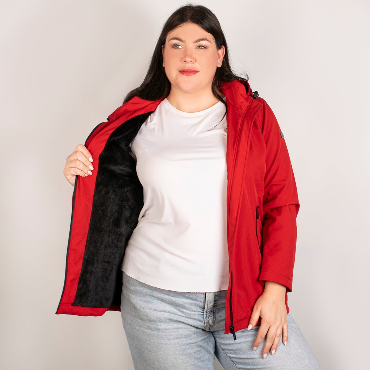 Chamarra Rompevientos Mujer Forro Polar con Gorro Desmontable Greenlander - The Original Greenlander