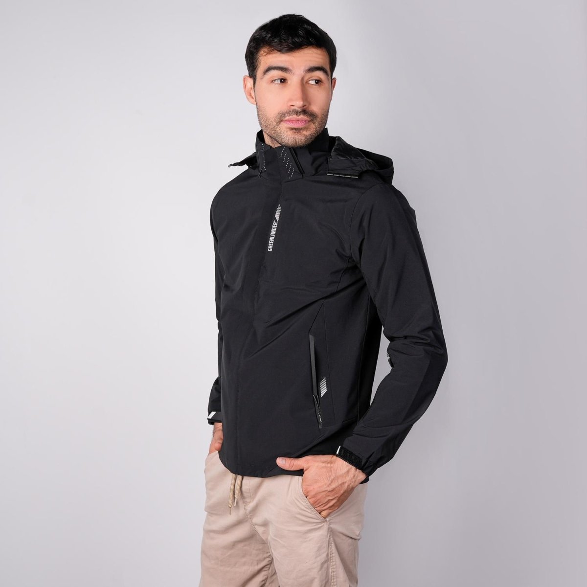 Chamarra rompevientos para hombre con capucha desmontable Greenlander - Greenlander