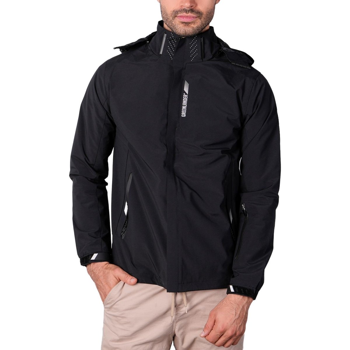 Chamarra rompevientos para hombre con capucha desmontable Greenlander - Greenlander