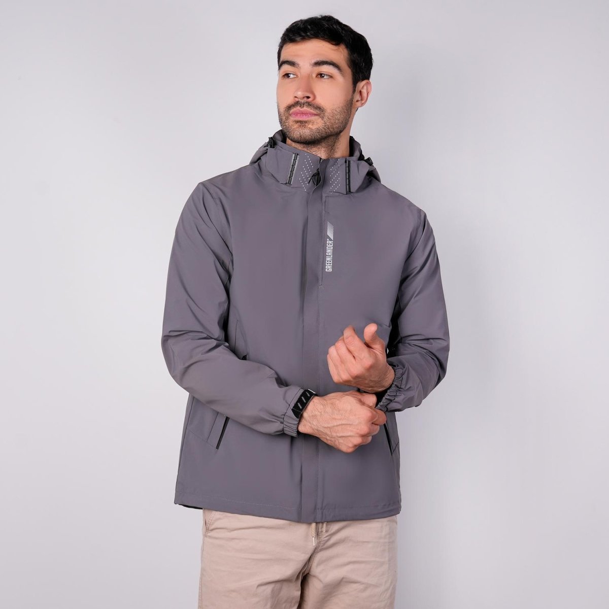 Chamarra rompevientos para hombre con capucha desmontable Greenlander - Greenlander