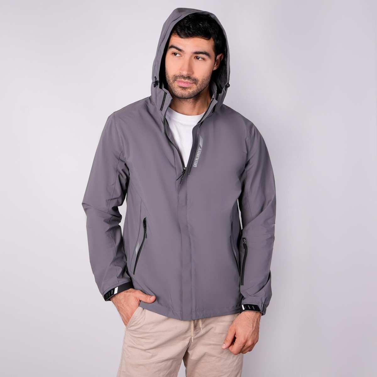 Chamarra rompevientos para hombre con capucha desmontable Greenlander - Greenlander