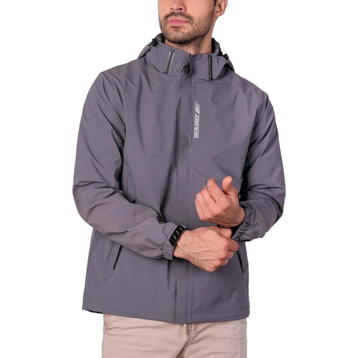 Chamarra rompevientos para hombre con capucha desmontable Greenlander - Greenlander