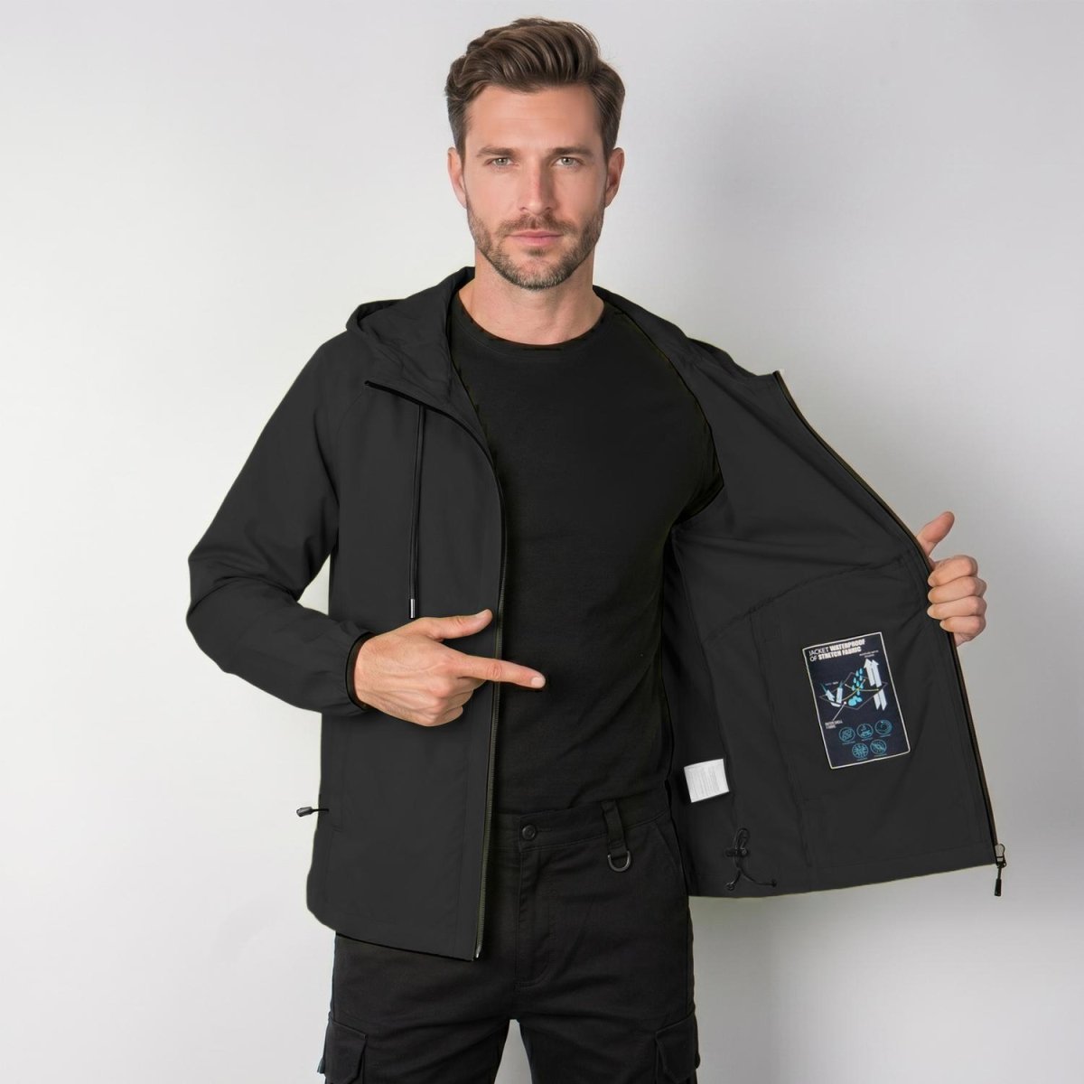 Chamarra rompevientos para hombre con capucha y bolsillos Greenlander - Greenlander