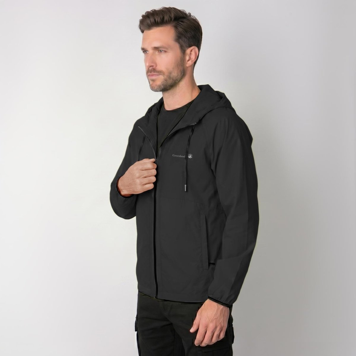 Chamarra rompevientos para hombre con capucha y bolsillos Greenlander - Greenlander