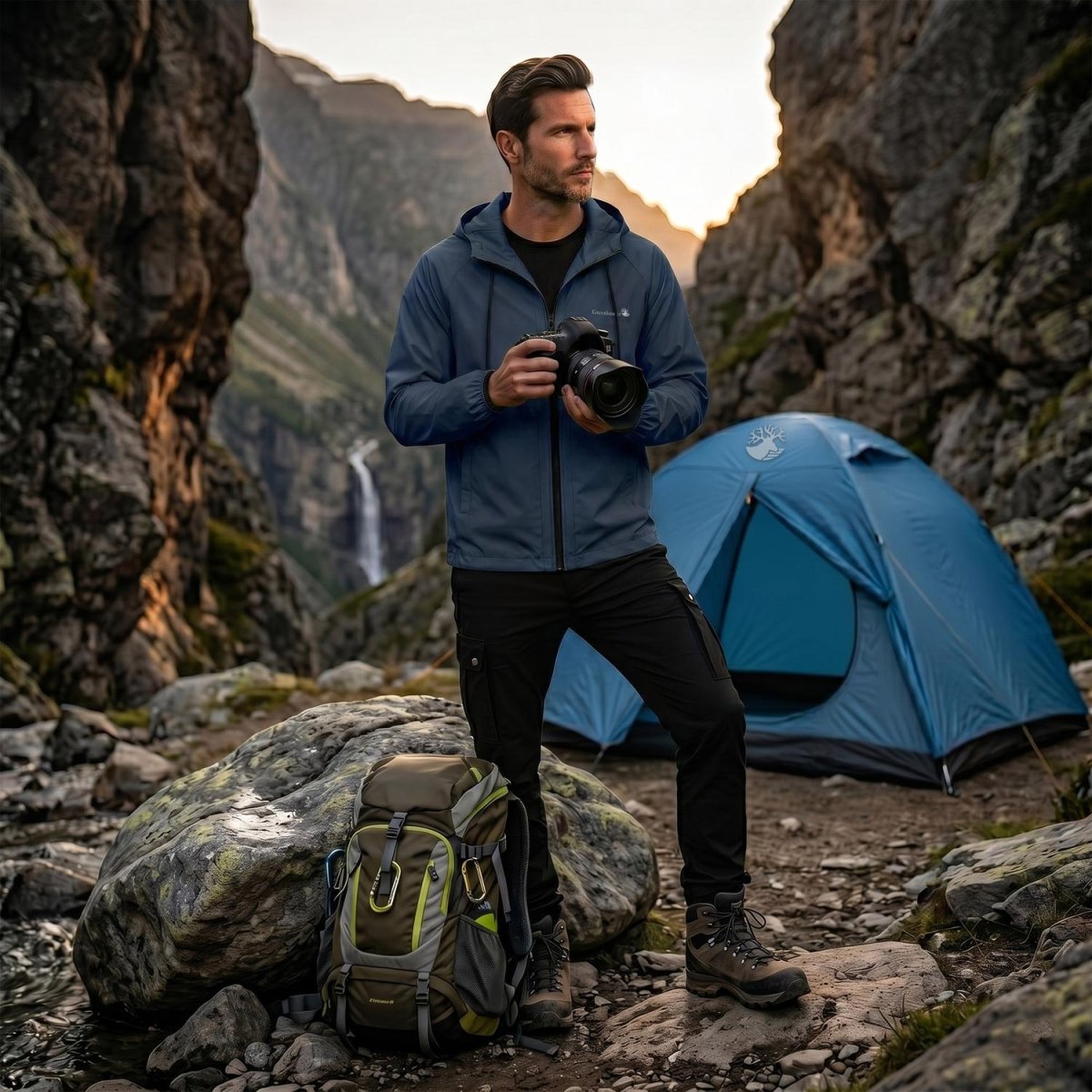 Chamarra rompevientos para hombre con capucha y bolsillos Greenlander - Greenlander