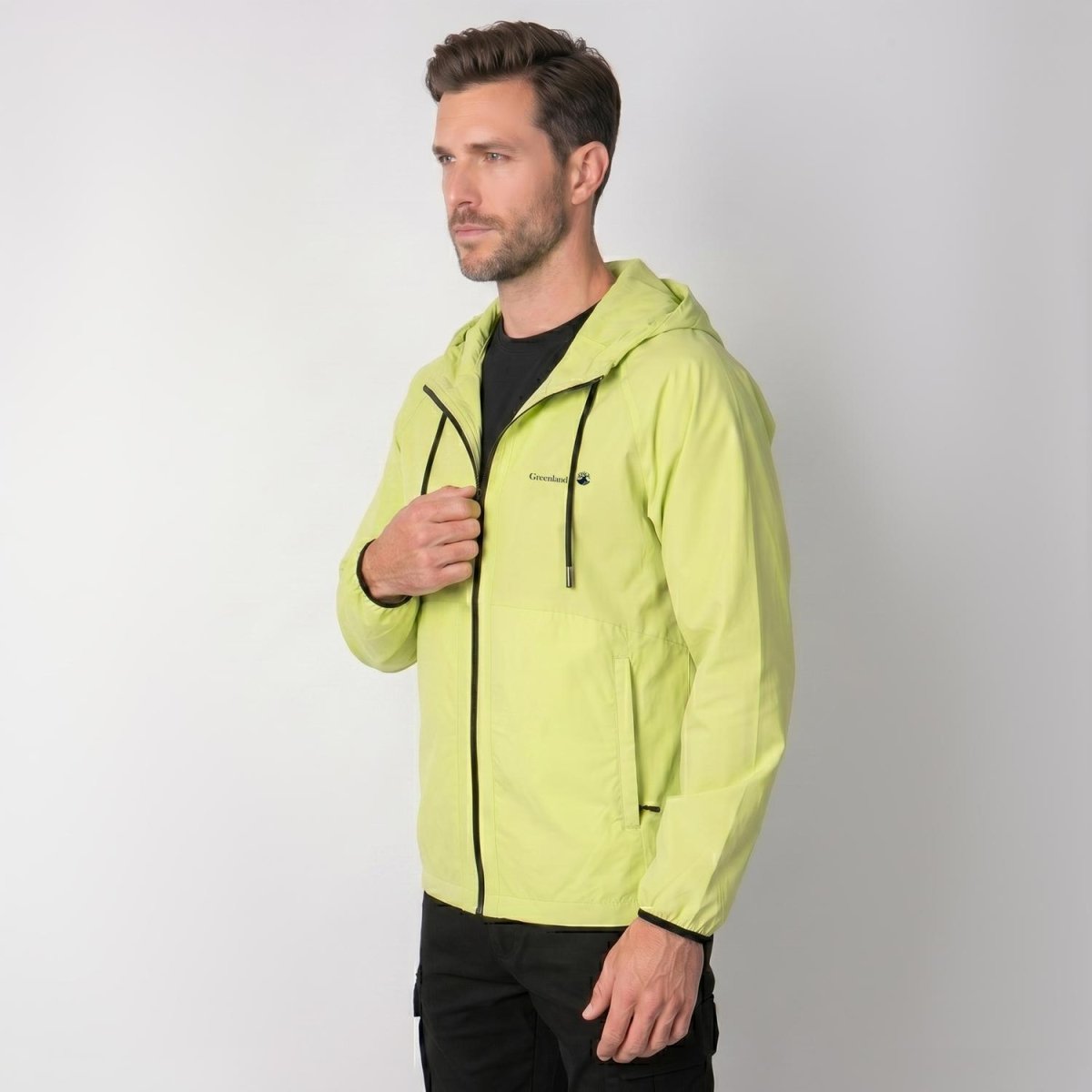 Chamarra rompevientos para hombre con capucha y bolsillos Greenlander - Greenlander