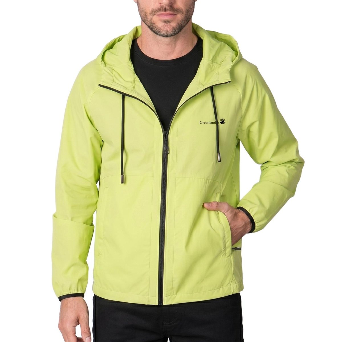 Chamarra rompevientos para hombre con capucha y bolsillos Greenlander - Greenlander