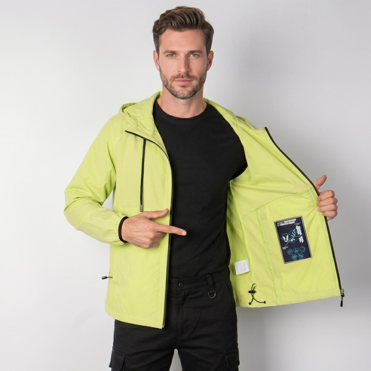 Chamarra rompevientos para hombre con capucha y bolsillos Greenlander - Greenlander