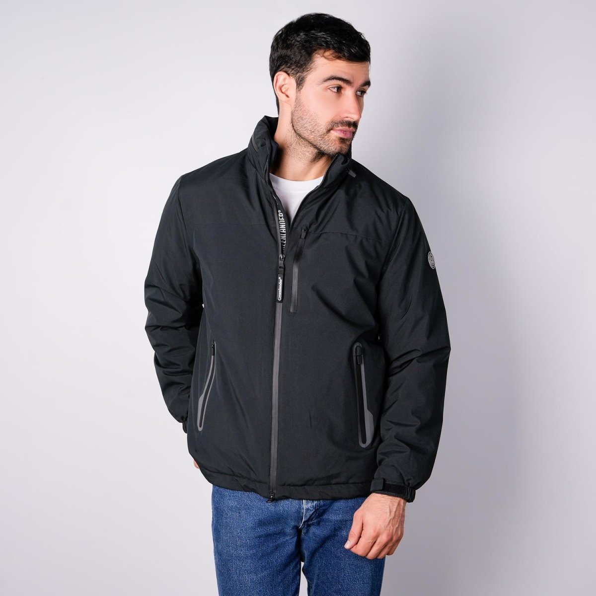 Chamarra rompevientos para hombre con gorro y bolsillo interno Greenlander - Greenlander