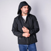 Chamarra rompevientos para hombre con gorro y bolsillo interno Greenlander - Greenlander