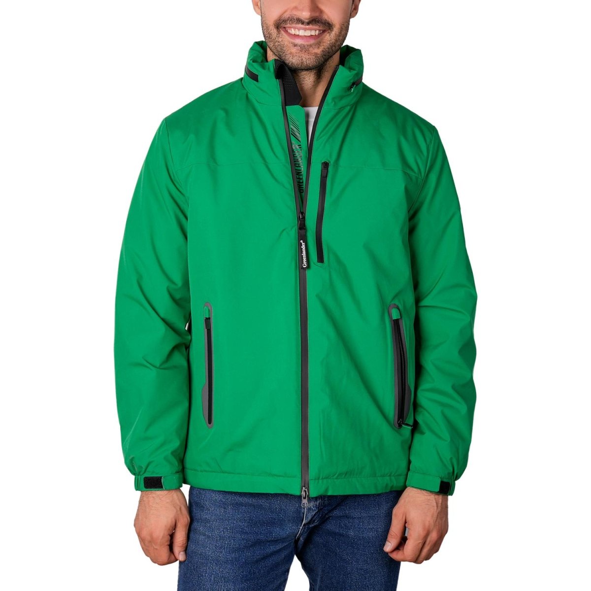 Chamarra rompevientos para hombre con gorro y bolsillo interno Greenlander - Greenlander