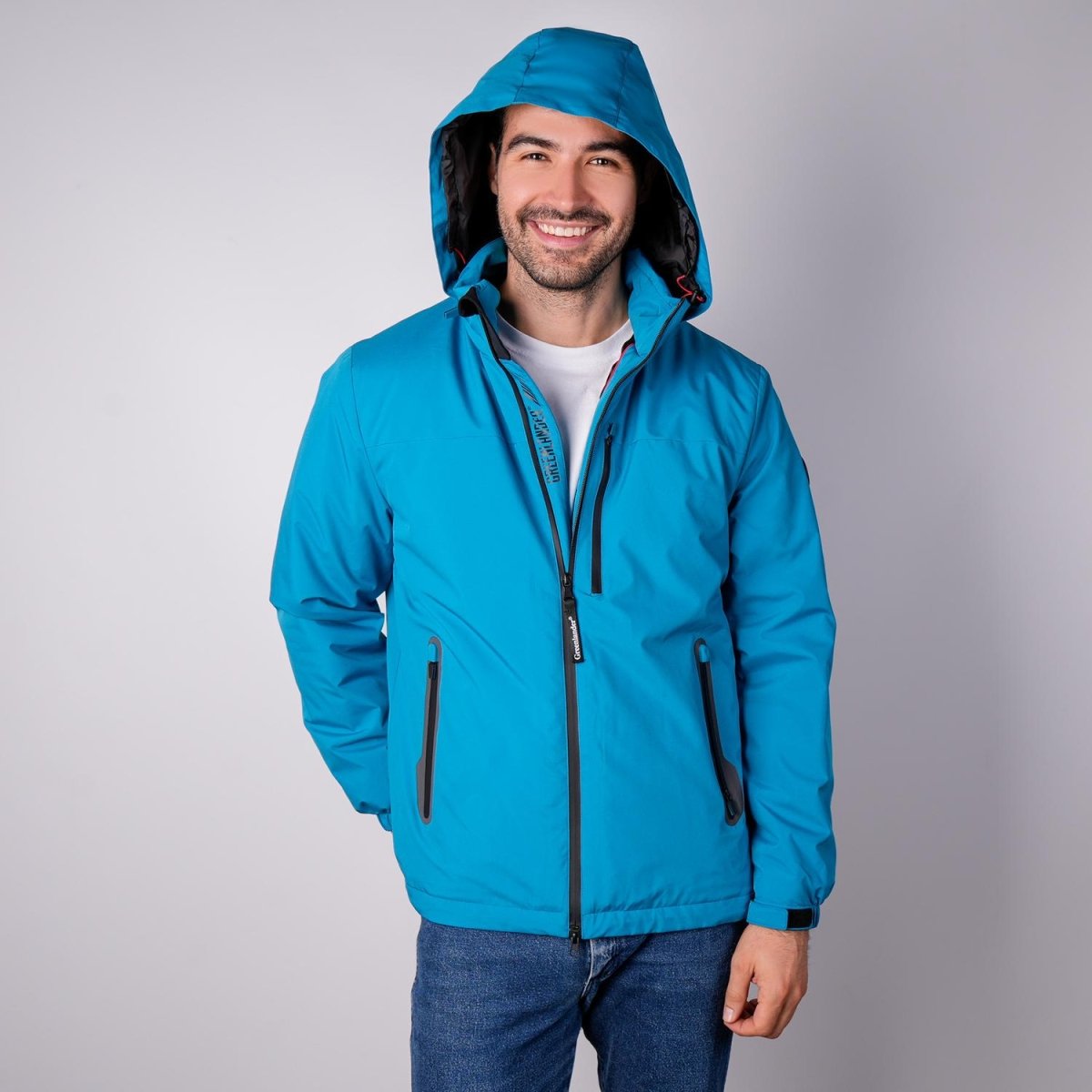 Chamarra rompevientos para hombre con gorro y bolsillo interno Greenlander - Greenlander