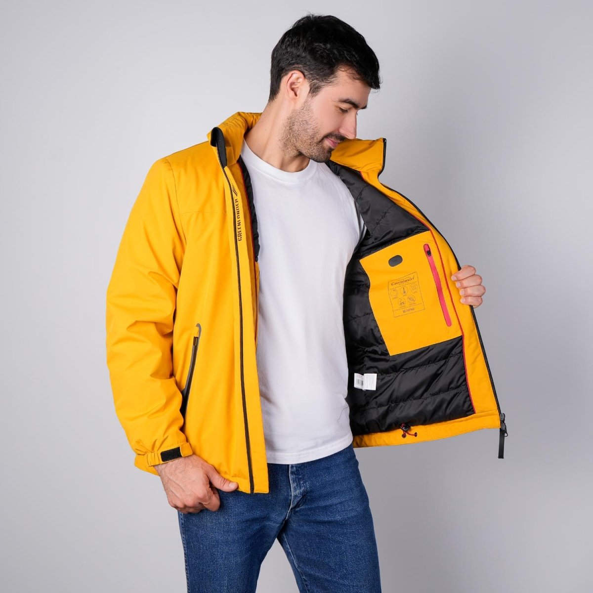 Chamarra rompevientos para hombre con gorro y bolsillo interno Greenlander - Greenlander