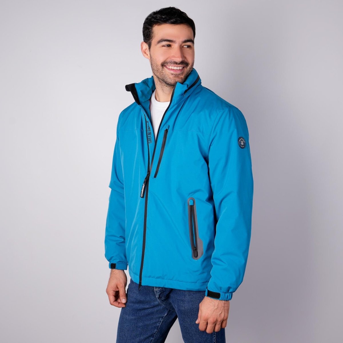 Chamarra rompevientos para hombre con gorro y bolsillo interno Greenlander - Greenlander