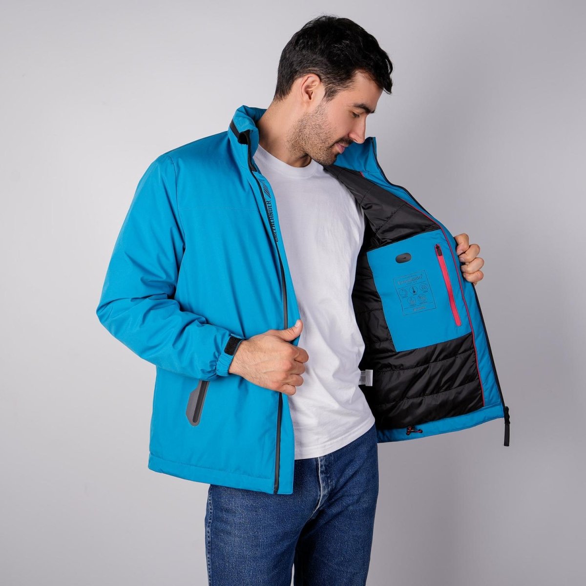 Chamarra rompevientos para hombre con gorro y bolsillo interno Greenlander - Greenlander