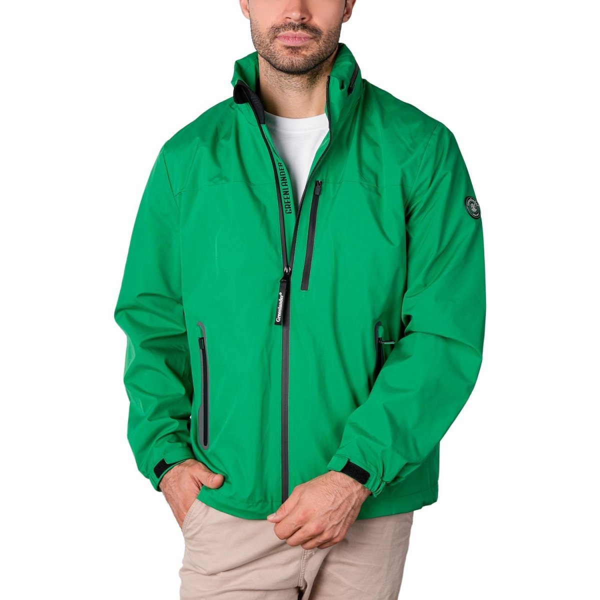 Chamarra rompevientos para hombre con gorro y bolsillo interno Greenlander - Greenlander