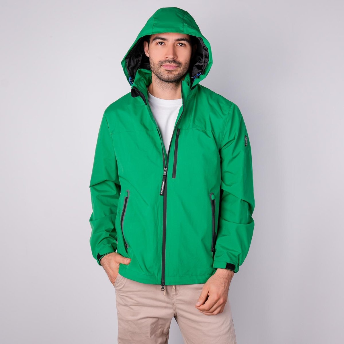 Chamarra rompevientos para hombre con gorro y bolsillo interno Greenlander - Greenlander