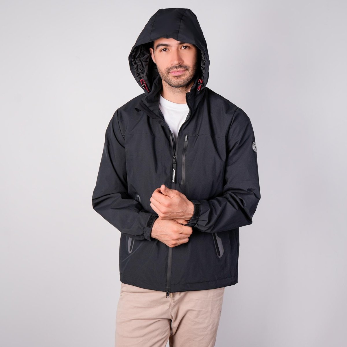 Chamarra rompevientos para hombre con gorro y bolsillo interno Greenlander - Greenlander
