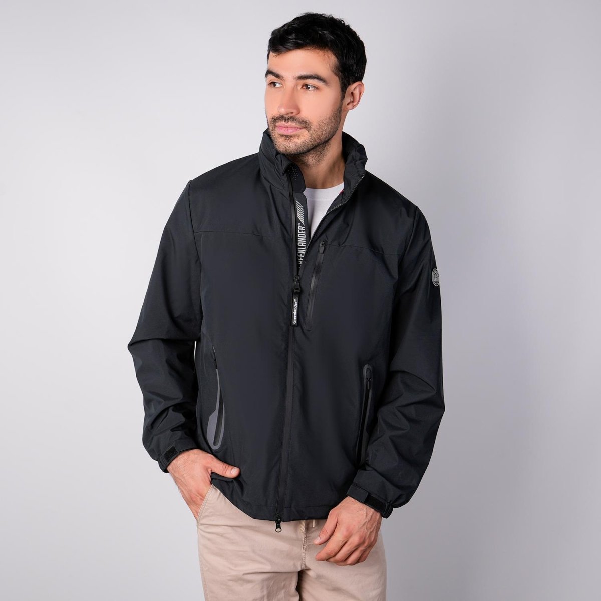 Chamarra rompevientos para hombre con gorro y bolsillo interno Greenlander - Greenlander