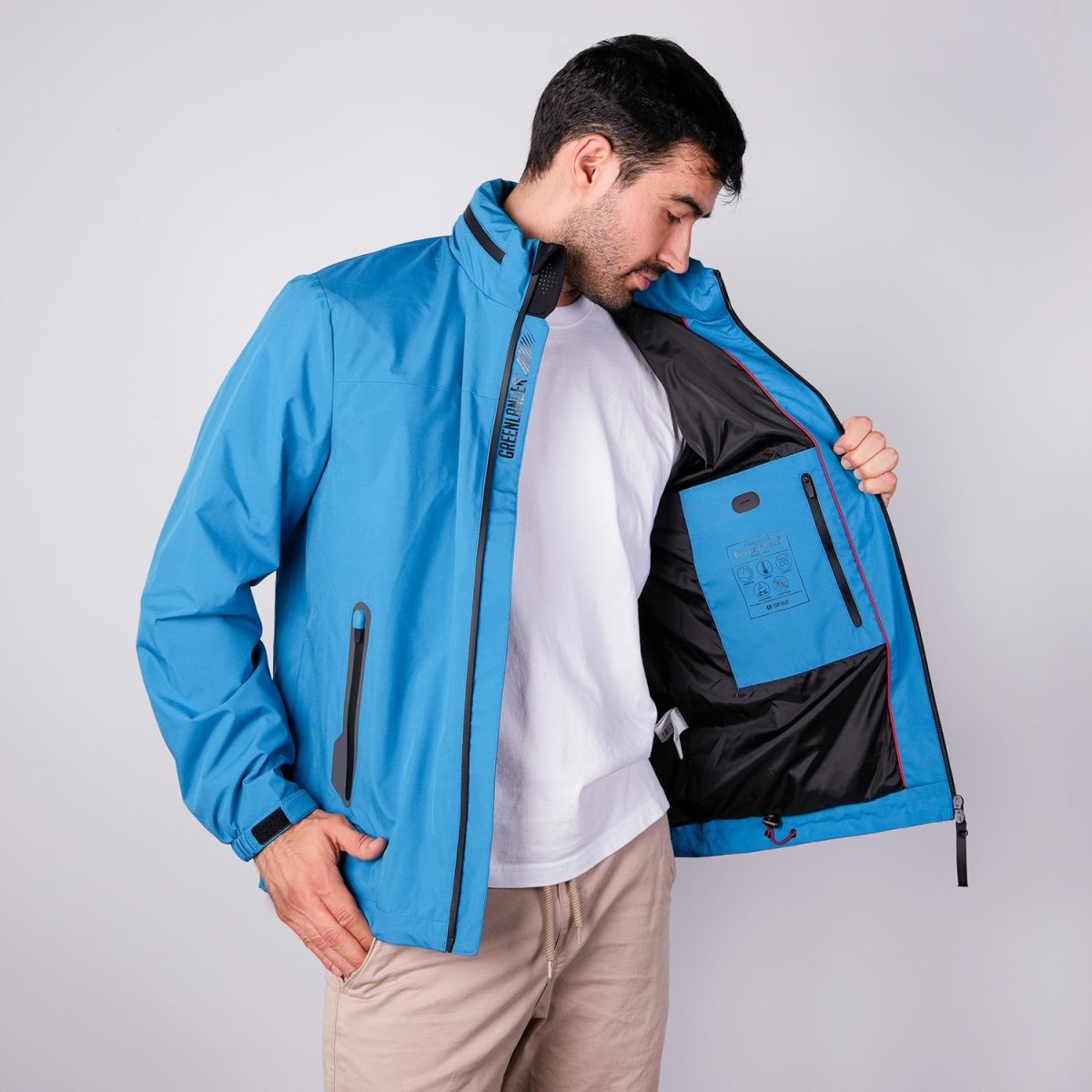 Chamarra rompevientos para hombre con gorro y bolsillo interno Greenlander - Greenlander