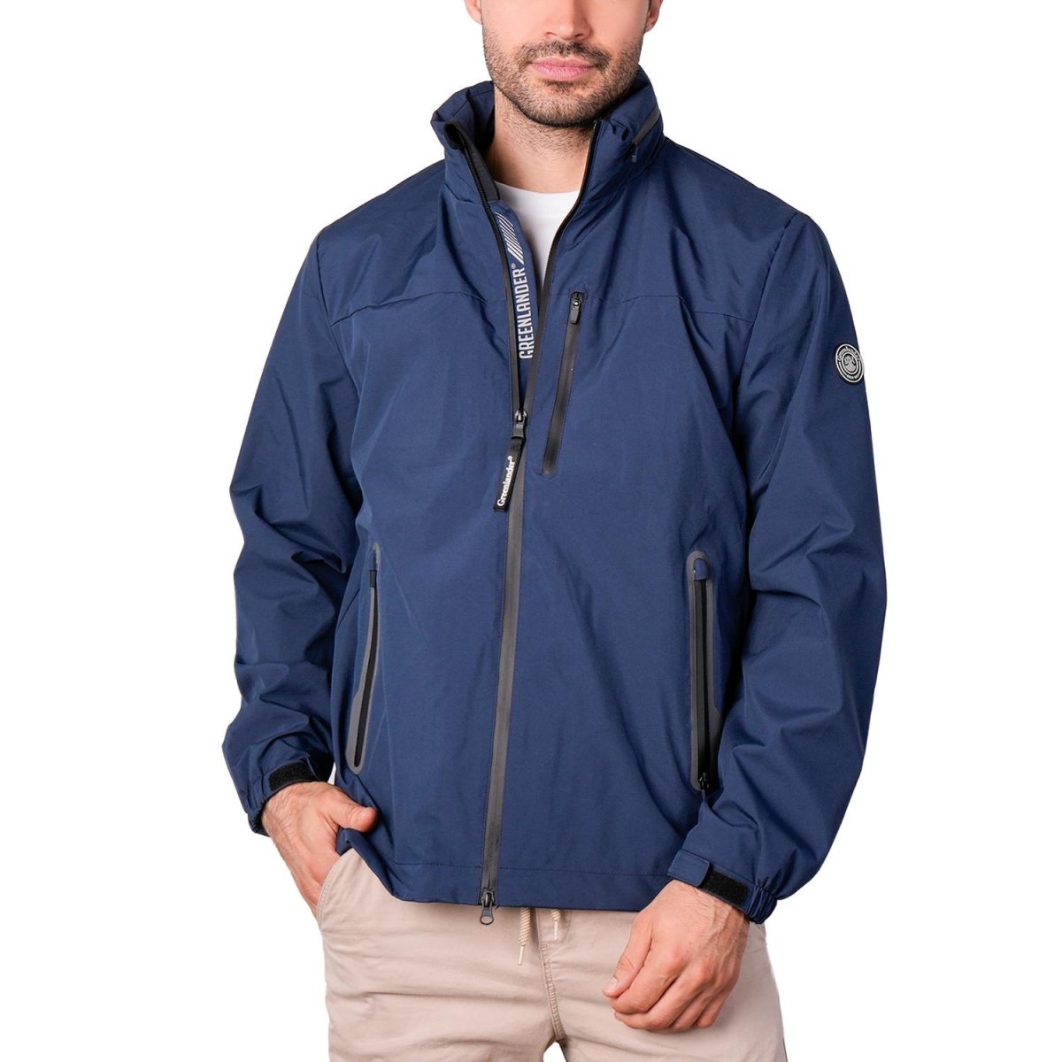Chamarra rompevientos para hombre con gorro y bolsillo interno Greenlander - Greenlander