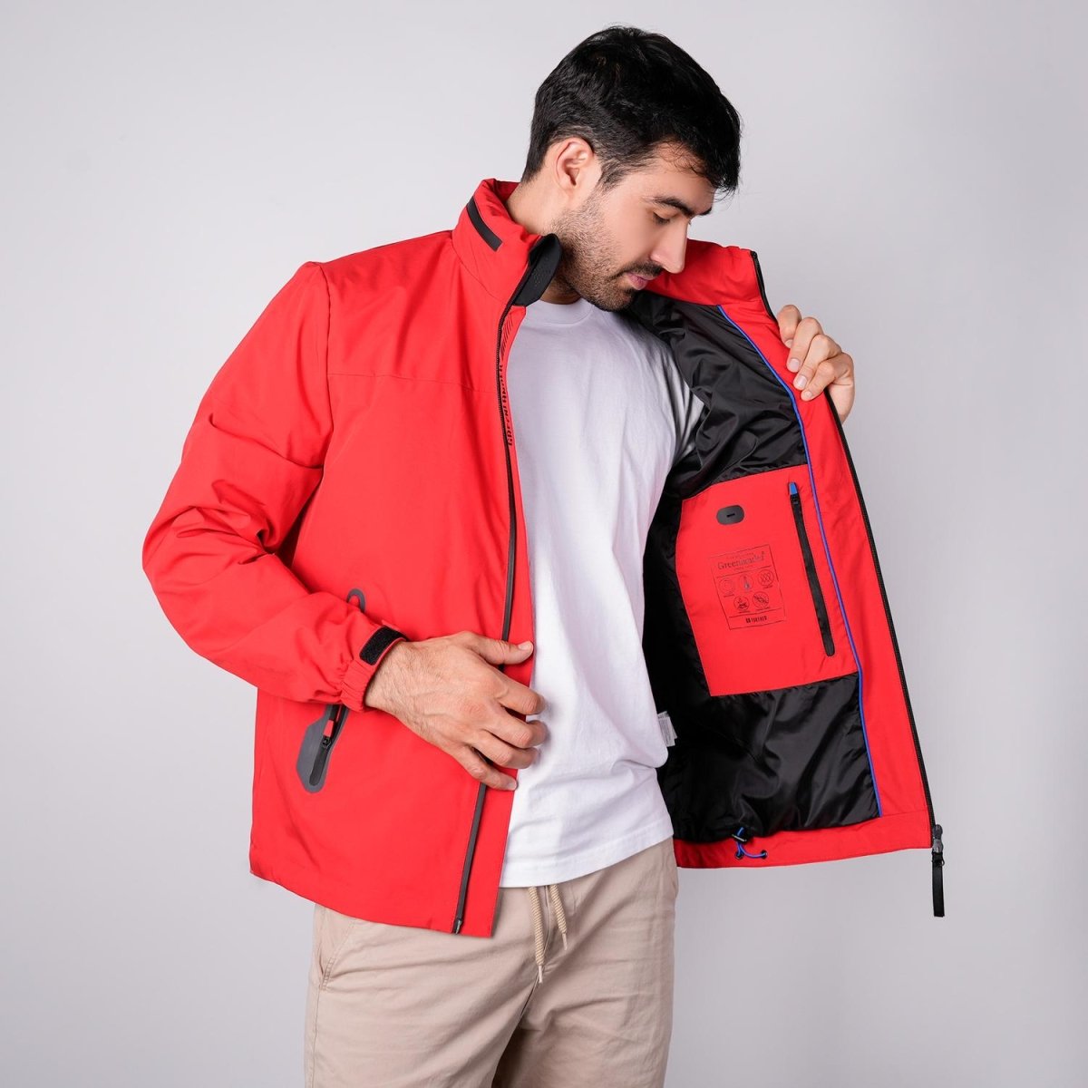 Chamarra rompevientos para hombre con gorro y bolsillo interno Greenlander - Greenlander