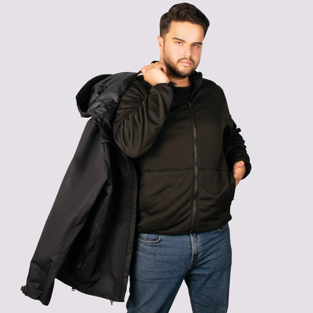 Chamarra Rompevientos Para Hombre Tallas Extras 2 en 1 Greenlander - Greenlander