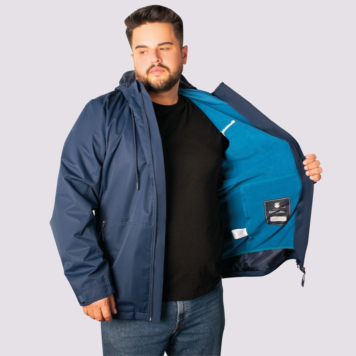 Chamarra Rompevientos Para Hombre Tallas Extras 2 en 1 Greenlander - The Original Greenlander