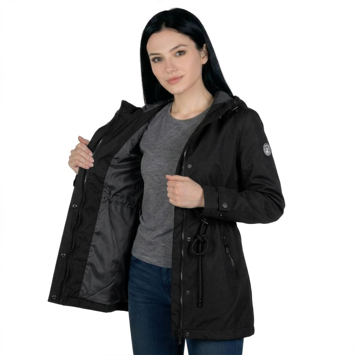 Chamarra rompevientos para mujer con capucha Greenlander - Greenlander